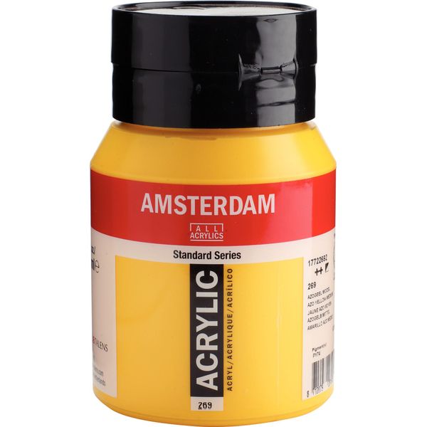 Amsterdam Serie Standard Flacone Di Colore Acrilico 500 Ml Giallo Azo Medio 269-image