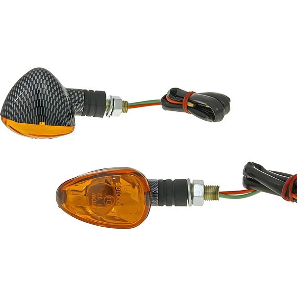 Set Di Lampeggiatori M10 Carbon-Look Doozy Arancione, Kurz-image