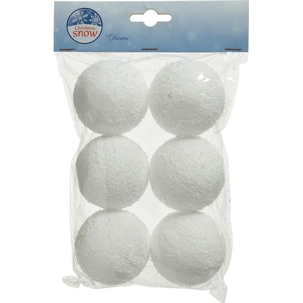 Palle Di Neve In Plastica 6 Cm, 6 Pezzi-image