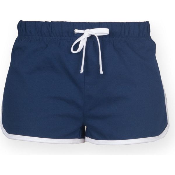 Skinni Minni Bambini Pantaloncini Sportivi Retrò RW4753 (11-12 Anni (152)) (Blu Navy/Bianco)-image