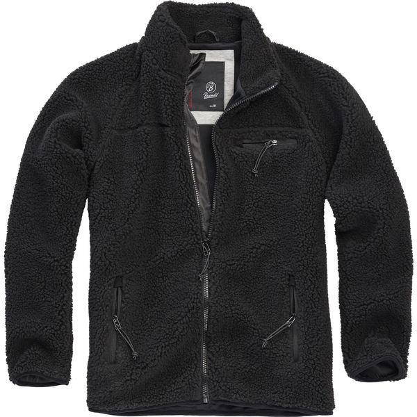Brandit - Giacca In Pile Teddy Nera - Xxl-image