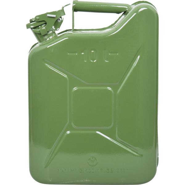 Carpoint Tanica Di Benzina Da 10 Litri In Metallo Verde Omologazione Onu-image