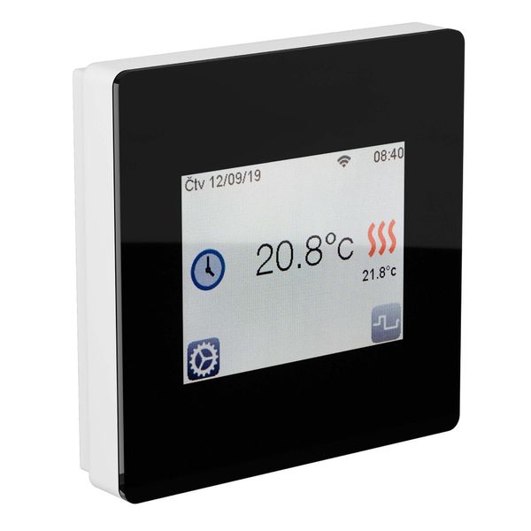 Fenix Termostato (Tft) Wifi Nero 44601, Riscaldamento Tramite Wlan, Regolatore Di Temperatura Per Riscaldatori A Infrarossi - Termostato Ambiente 3-40-image