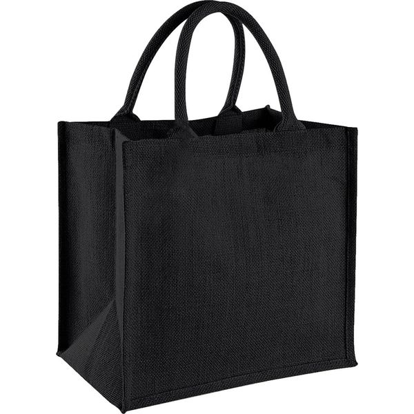 Borsa In Iuta Westford Mill / Mini Borsa Regalo In Iuta, 6 Litri (2 Pezzi/Confezione) BC4155 (Taglia Unica) (Nero/Nero)-image