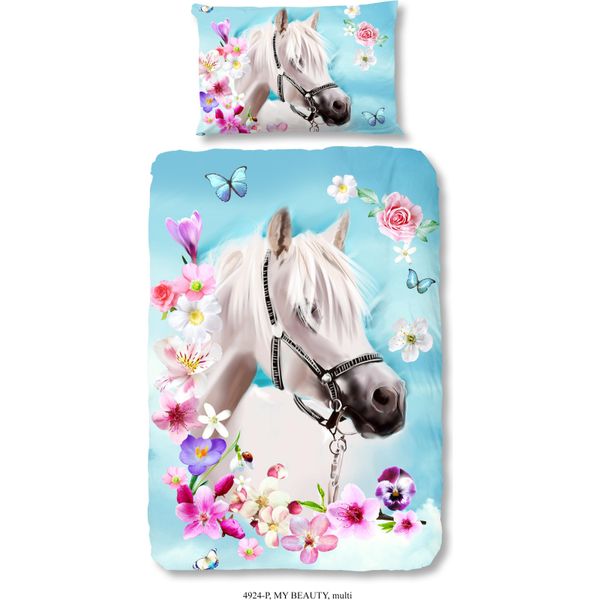 Biancheria Da Letto Per Bambini Good Morning Con Cavallo- 140X200 Cm- 100% Cotone-image