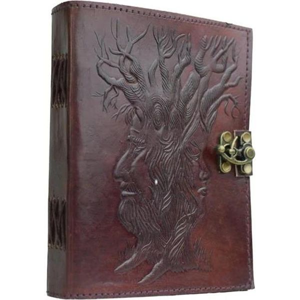Albero Della Vita * Diario In Pelle Sketchbook Vintage Fatto A Mano India-image