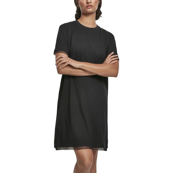 Urban Classics Donna - Vestito Con Orlo In Pizzo Nero - S-image