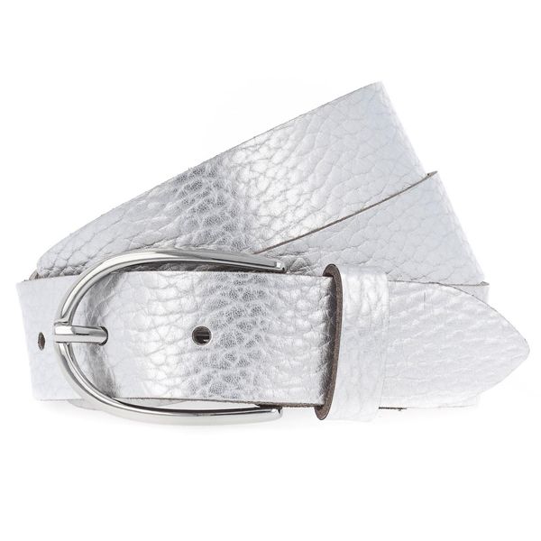Vanzetti Pelle Cintura Glitter Radiance 30Mm Metallic Belt W105 Silver Metallic Argentato-image