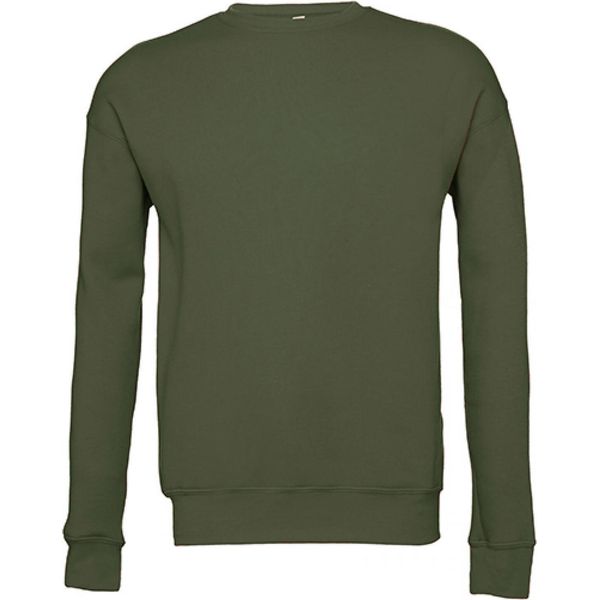 Canvas 3945 | Pile Uomo Sweat Drop Shoulder - Colore: Verde Militare - Taglia: Xs-image