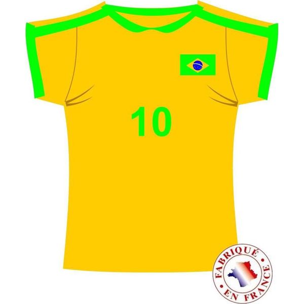Decorazione Da Parete Maglia Da Calcio Del Brasile Giallo-Verde-Blu - Taglia Unica-image