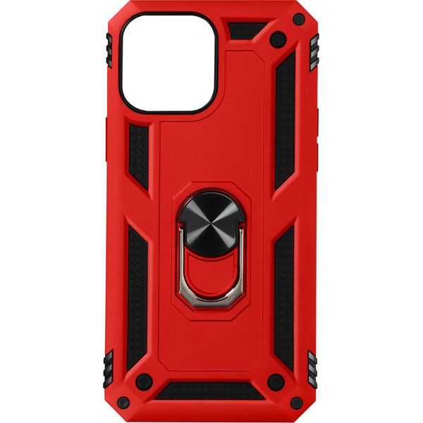 Custodia Ibrida Per Cellulare Con Supporto Ad Anello Per Apple Iphone 13 Pro Max - Rosso-image