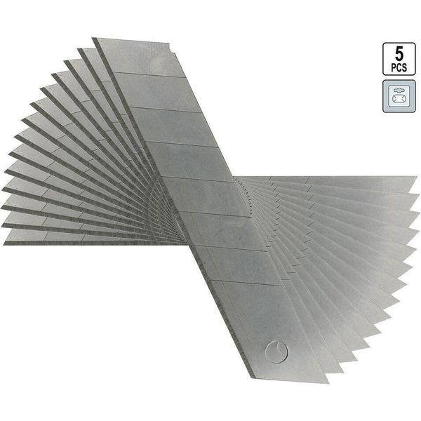 5 Pezzi. Lame A Scatto 18 Mm Coltello Da Taglio Coltello Per Tappeti Lame Di Ricambio-image