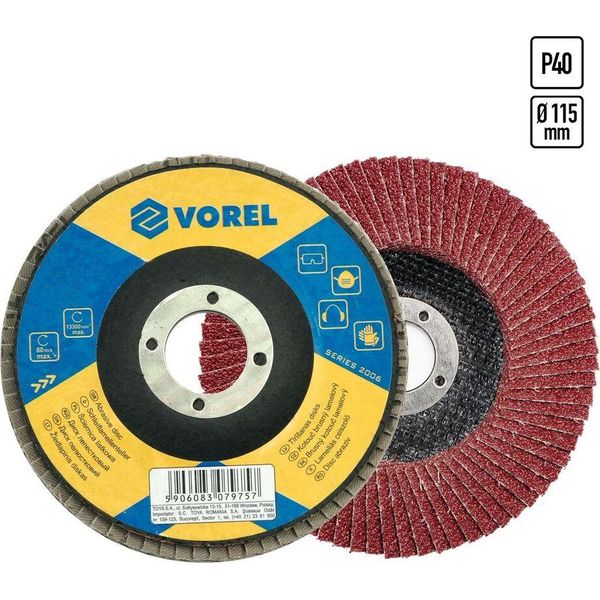 Disco Lamellare Dischi Per Smerigliare Smerigliatrice Angolare Disco Lamellare Disco Lamellare Abrasivo P40, P60, P80, P100, P120, Diametro:115 Mm, Grana:P40-image