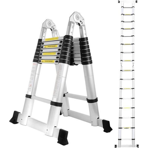 Scala Telescopica Jopassy Scala Multiuso Scala Pieghevole Fino A 150 Kg Scala Multifunzionale 2,5+2,5 M 5M-image