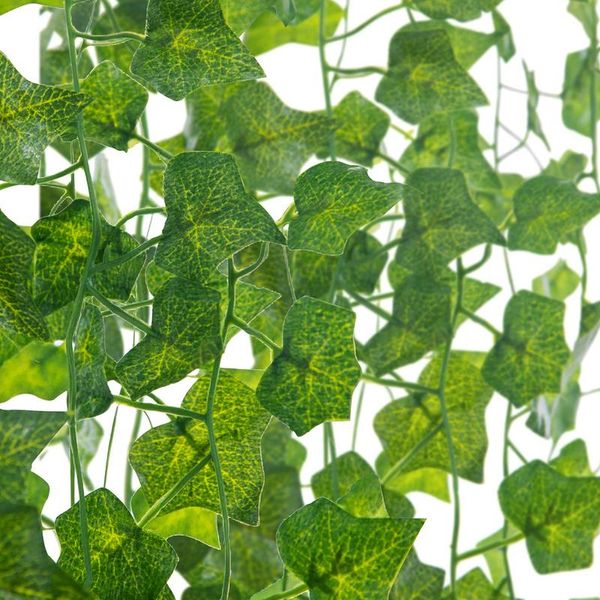 Jopassy Edera Artificiale Ghirlanda, 12 Pezzi Verde Edera Con Fascetta In Nylon Piante Edera Vite Per Giardino Matrimonio Festa Decorazione Murale-image