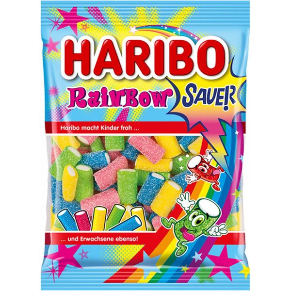 Haribo Rainbow Fizz Orsetti Gommosi Gomme Da Vino Gomme Da Masticare Frutta Acida 160G-image