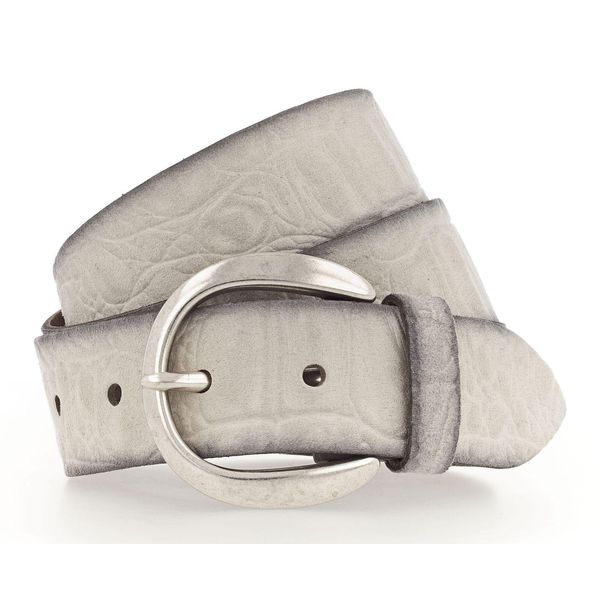 Vanzetti Pelle Cintura Genuine Beauty 35Mm Velour Leather Belt W80 Dark Vanilla Avorio-image