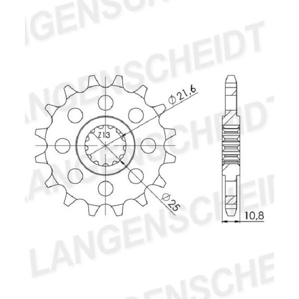 Ritzel Supersprox 525 - 15Z Cst-1586:15|Feinverzahnt 21,6/25,0-image