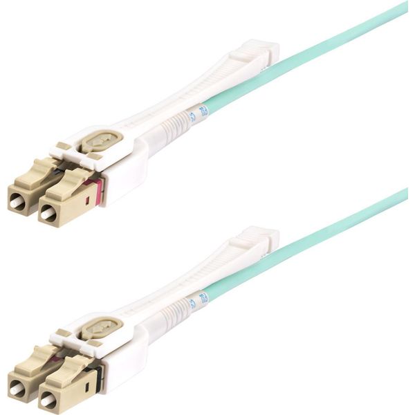 Startech.Com Cavo In Fibra Ottica Multimodale OM4 Lc A Lc (Upc) Con Linguette Push-Pull, 10M, 50/125µM, Reti 100G, Insensibile Alla Piegatura, Bassa Perdita Di Inserzione, Cavo Patch/Bretella In Fibra Ottica Lszh-image