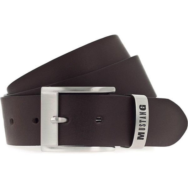 Mustang Pelle Cintura Classic Leather Belt W105 Darkbrown Marrone Scuro-image