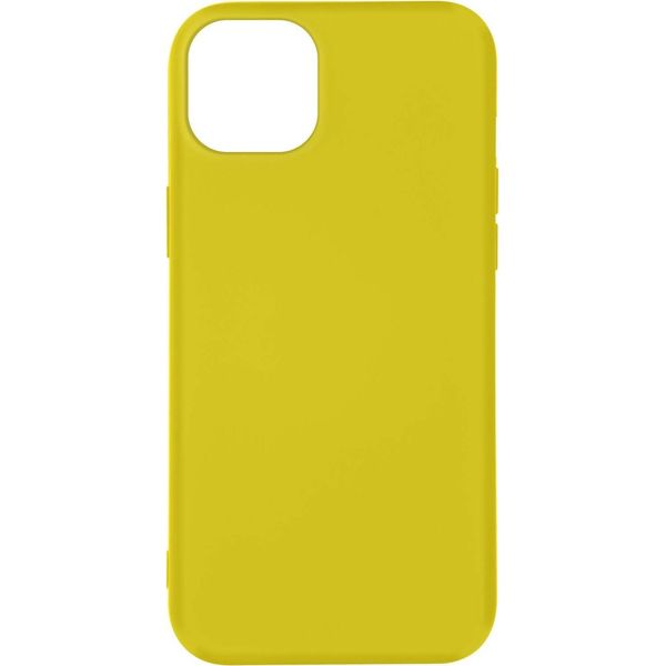 Custodia Semirigida In Silicone Per Apple Iphone 14 Plus, Soft Touch - Giallo-image