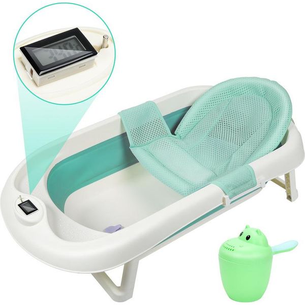 Jopassy Bagnetto Con Piedini Bagnetto Pieghevole Verde 3 In 1 Con Tazza Shampoo-image