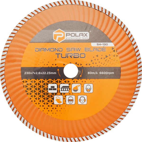 Lama Diamantata Per Calcestruzzo Turbo 230X7X2,6X22,23 Polax-image