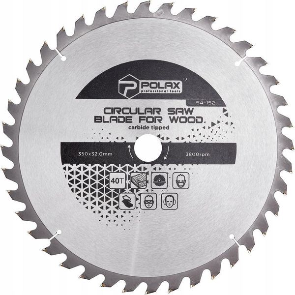 Lama Per Legno 350 X 32,0/30,0 40Т Polax-image