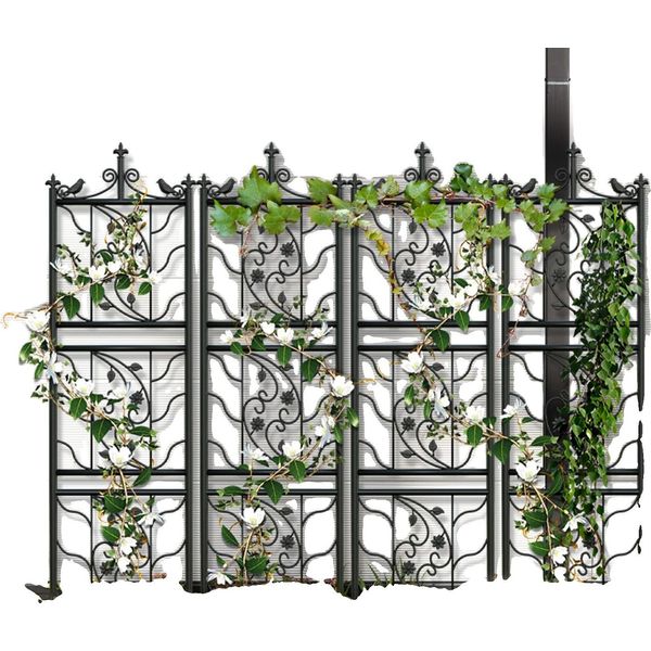Traliccio Da Giardino, Design Elegante E Giocoso, Struttura Resistente In Metallo E Ferro, Nero-image