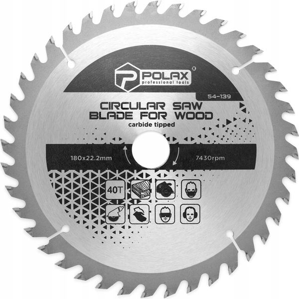 Lama Per Legno 180 X 22,2/20 40Т Polax-image