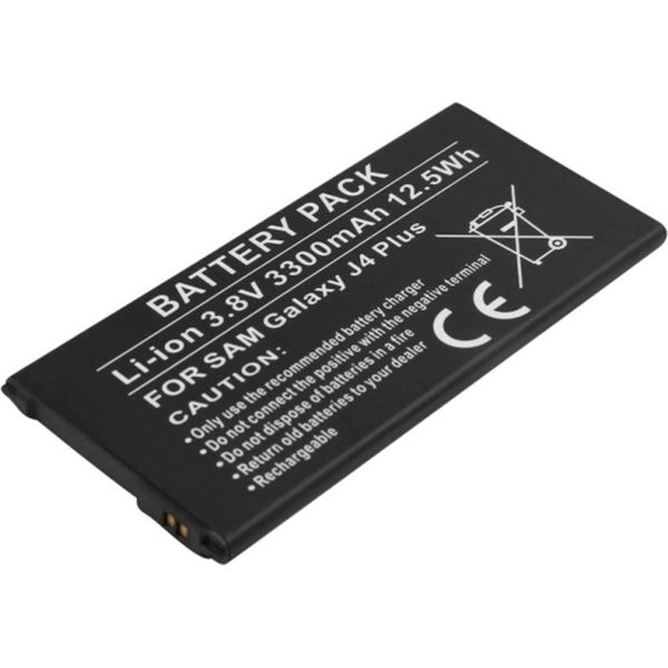 Avizar, Batteria Per Galaxy J4 Plus / J6 Plus 3,8 V 3300Mah Li-Ion, Nero-image