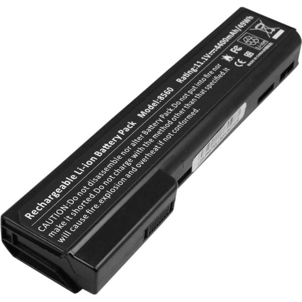 Avizar, Batteria Hp Elitebook 8560P Agli Ioni Di Litio Per Computer Portatili 11,1V 4400Mah, Nero-image