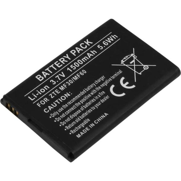 Avizar, Batteria Di Ricambio Zte MF30/MF60 3,7 V 1500 Mah Li-Ion, Nero-image