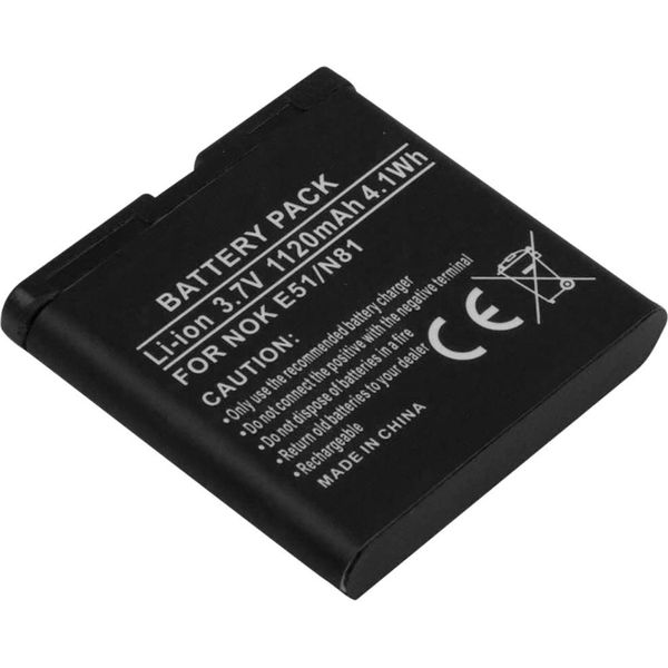 Avizar, Batteria Di Ricambio Nokia E51 / N81 3,7 V 1120Mah Li-Ion,-image