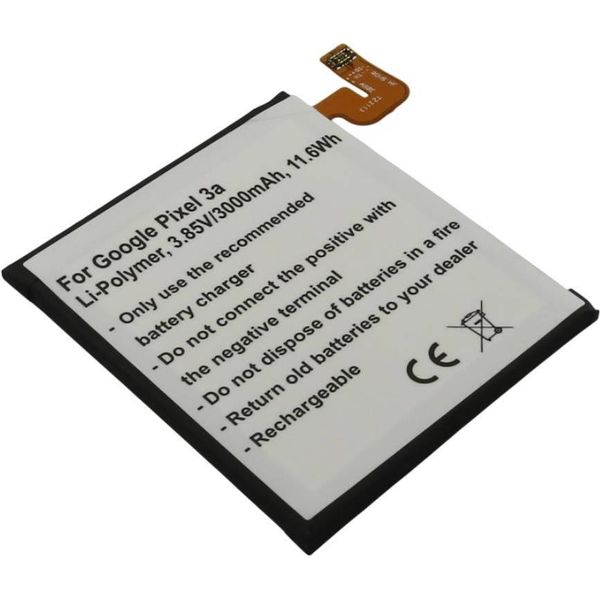 Avizar, Batteria Google Pixel 3A 3,85 V 3000 Mah Li-Polymer, Nero-image