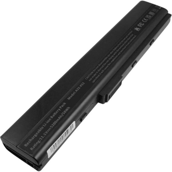 Avizar, Batteria Di Ricambio Per Asus K42 K53 A32-K52 Li-Ion 11.1V 5200Mah, Nero-image