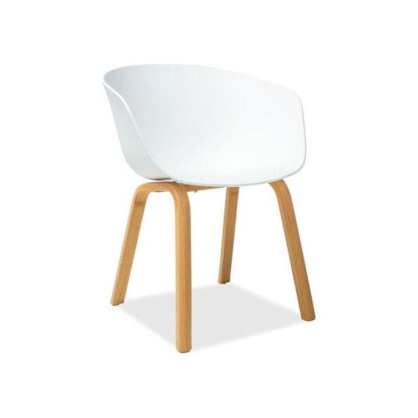 Set Di Sedie Da Pranzo Ego In Rovere Bianco, Set Di 2 Sedie Da Cucina-image