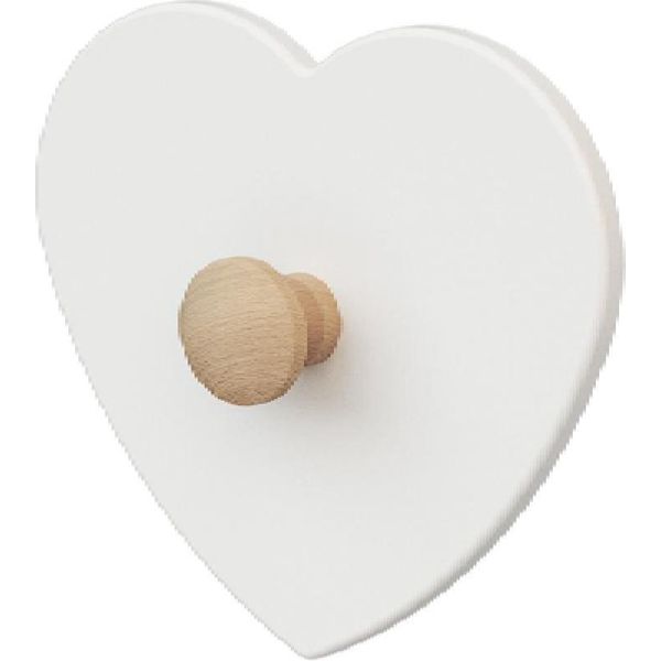AT4 - Appendiabiti Essentiel Heart, Bianco E Faggio Grezzo-image