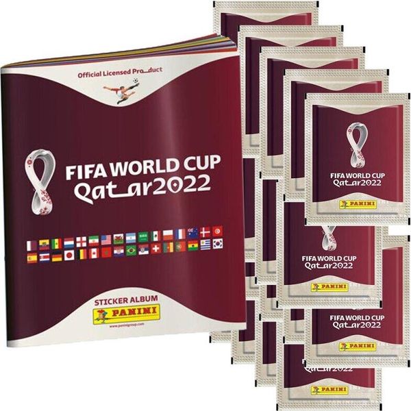 Panini Coppa Del Mondo 2022 Qatar Figurine Da Collezione - 1 Album + 15 Bustine-image