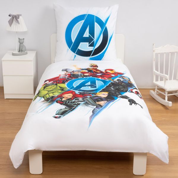 Disney Home Avengers Set Di Biancheria Da Letto Reversibile Per Bambini 100% Cotone 140 X 200 Cm Federe 65 X 65 Cm-image