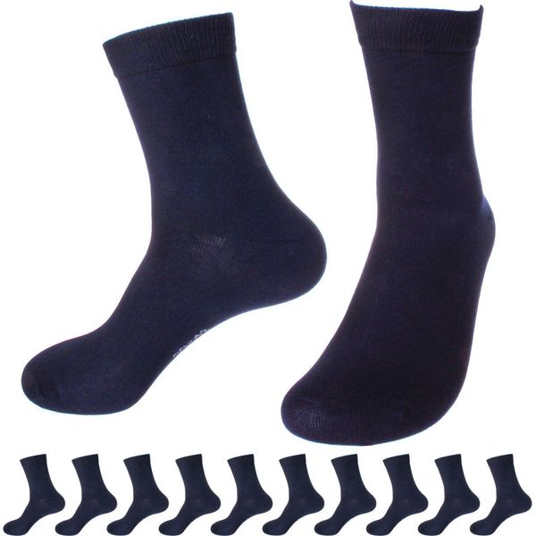 Calzini Business Unisex 96% Cotone, 10 Paia Blu Scuro, Taglia 43–46-image