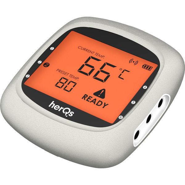 Herqs Easybbq Pro - Termometro Per Griglia, Barbecue, Digitale, Temperatura Al Cuore, Termometro Per Carne Senza Fili, Bluetooth, App, Wireless, Termometro - Per Forno, Griglia, Padella, Friggitrice Ad Aria Calda-image