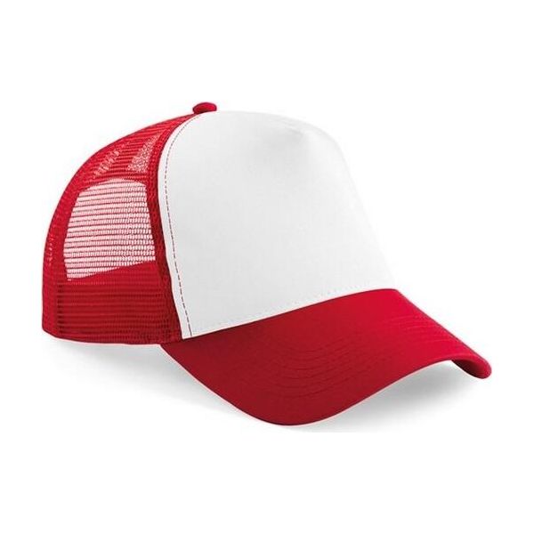 Beechfield - Cappello Trucker Per Bambini RW8810 (Taglia Unica) (Rosso/Bianco)-image