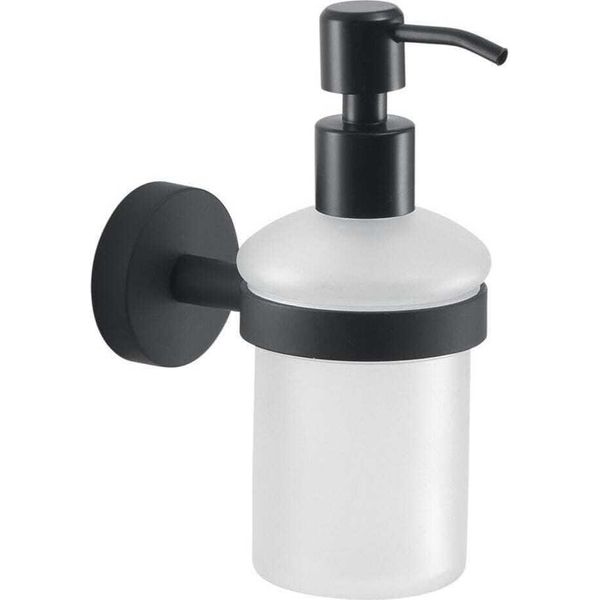 Dosasapone Da 180 Ml Vetro/Acciaio Inox Nero Opaco | Violetta-image