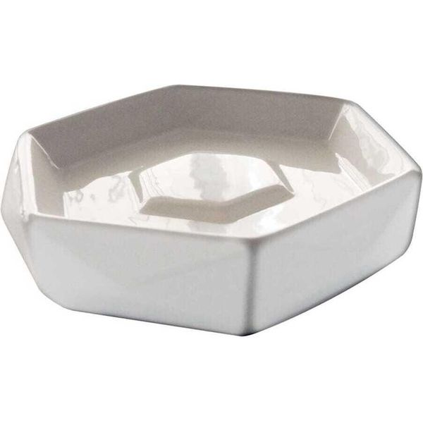 Portasapone Bianco In Ceramica Da Appoggio | Biancospino-image