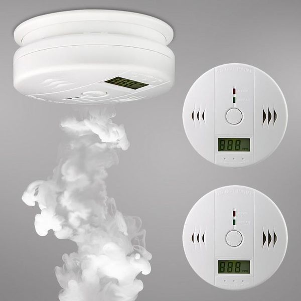 Jopassy 3X Co Medler Rilevatore Di Fumo Allarme Antincendio Pausa E Test Pulsante Indicatore Di Batteria Bianco-image
