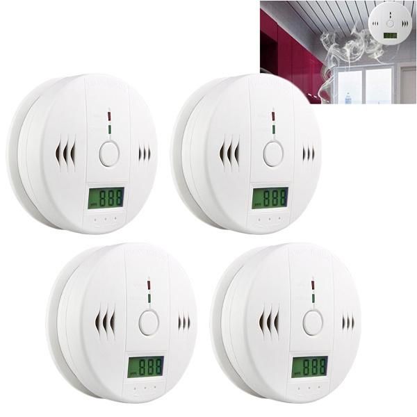 Jopassy 4X Co Medler Rivelatore Di Fumo Allarme Antincendio Pausa E Test Pulsante Indicatore Di Batteria Bianco-image