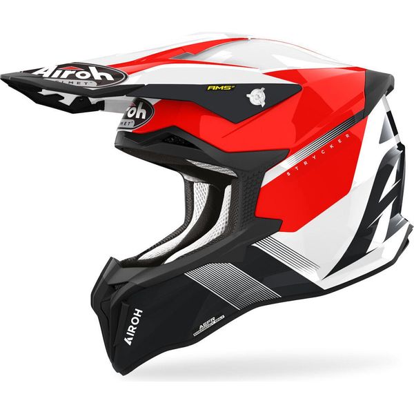 Casco Da Motocross Airoh Strycker Blazer, Rosso, S (55/56)-image