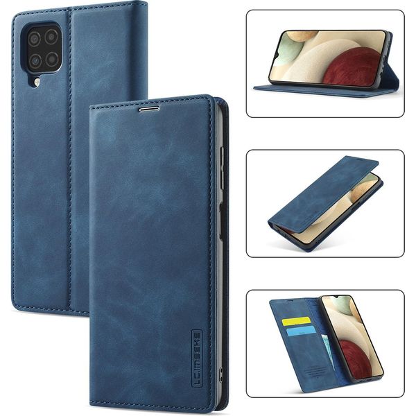 Custodia Galaxy A22 4G, Stand Funzione Portacarte Portafoglio Custodia Protettiva In Pelle Per Samsung Galaxy A22 4G Blu-image