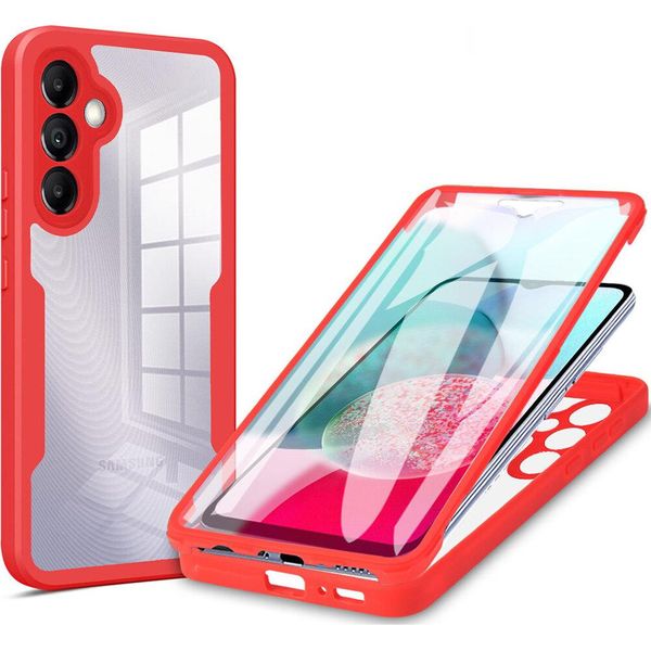 Galaxy A14 5G Custodia Protettiva, Protezione Dello Schermo Incorporata Custodia Per Cellulare Con Protezione Completa A 360 Gradi Per Samsung Galaxy A14 5G Rosso-image